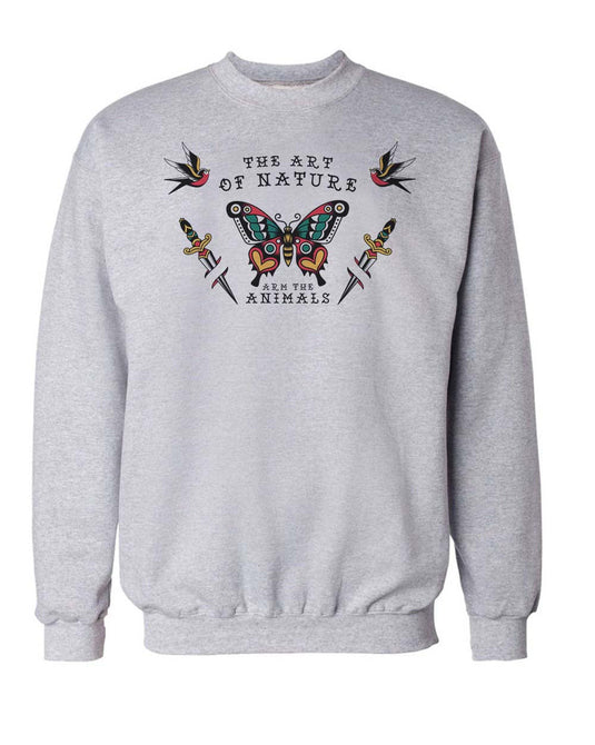 Unisex | Tattoo Butterfly | Crewneck Sweatshirt - Arm The Animals Clothing Co.