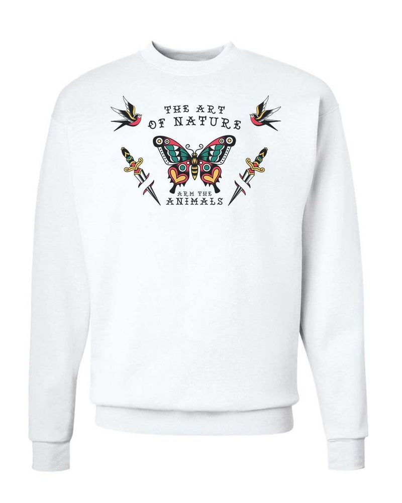 Load image into Gallery viewer, Unisex | Tattoo Butterfly | Crewneck Sweatshirt - Arm The Animals Clothing Co.
