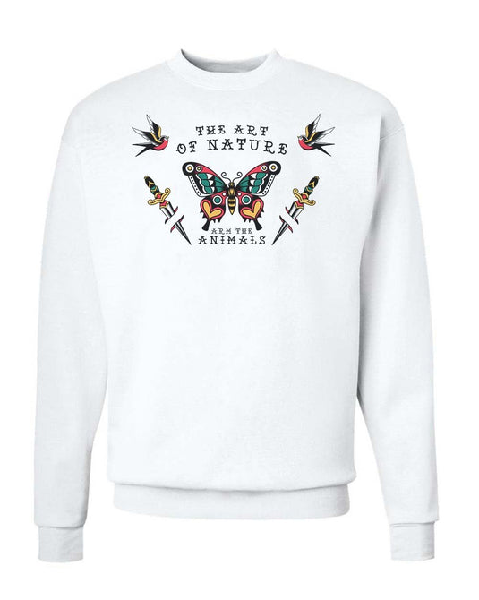 Unisex | Tattoo Butterfly | Crewneck Sweatshirt - Arm The Animals Clothing Co.