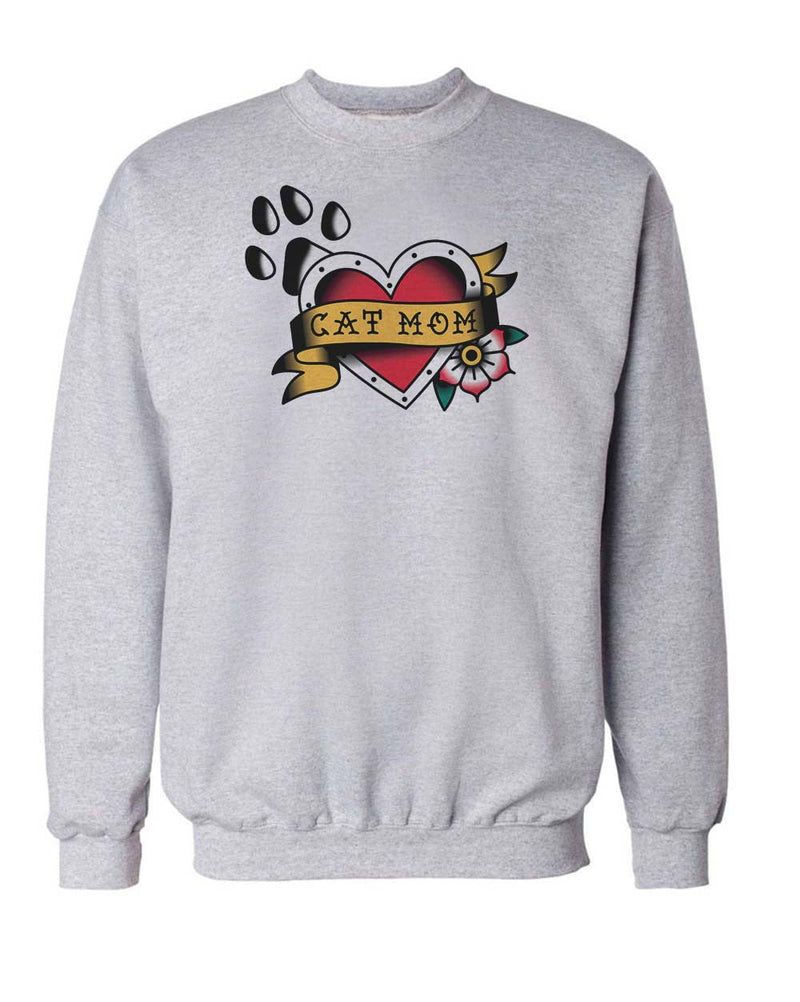 Load image into Gallery viewer, Unisex | Tattoo Cat Mom | Crewneck Sweatshirt - Arm The Animals Clothing Co.
