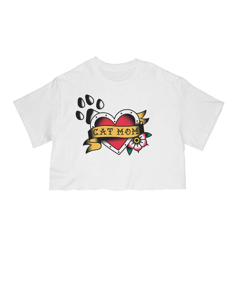 Load image into Gallery viewer, Unisex | Tattoo Cat Mom | Cut Tee - Arm The Animals Clothing Co.
