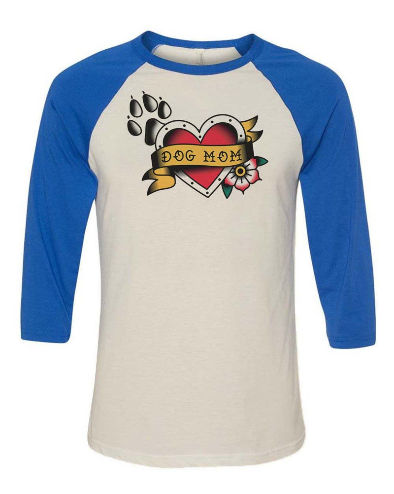 Load image into Gallery viewer, Unisex | Tattoo Dog Mom | 3/4 Sleeve Raglan - Arm The Animals Clothing Co.
