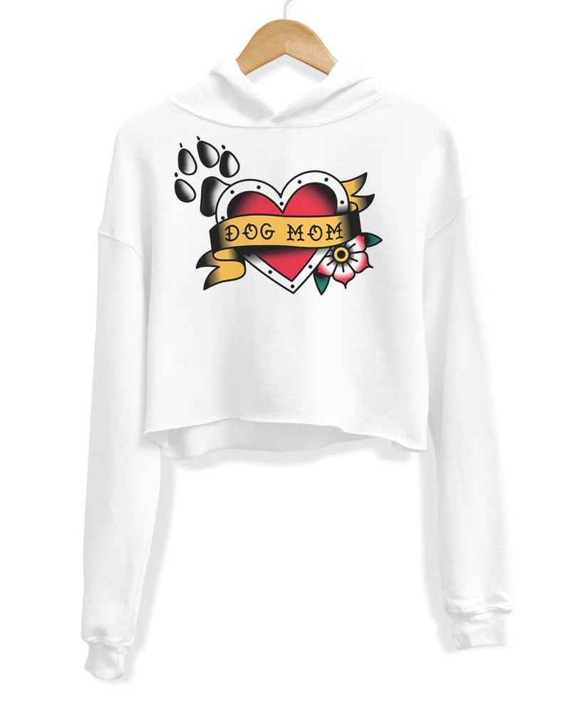 Load image into Gallery viewer, Unisex | Tattoo Dog Mom | Crop Hoodie - Arm The Animals Clothing Co.
