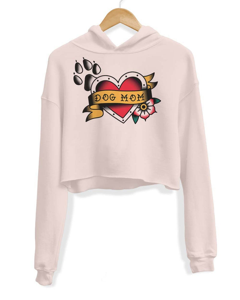 Load image into Gallery viewer, Unisex | Tattoo Dog Mom | Crop Hoodie - Arm The Animals Clothing Co.
