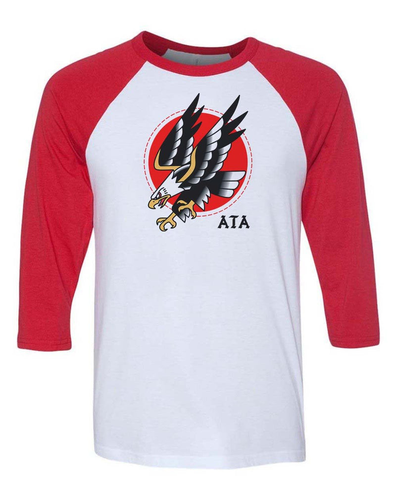 Load image into Gallery viewer, Unisex | Tattoo Eagle | 3/4 Sleeve Raglan - Arm The Animals Clothing Co.
