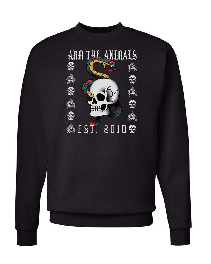 Load image into Gallery viewer, Unisex | Tattoo Snake | Crewneck Sweatshirt - Arm The Animals Clothing Co.
