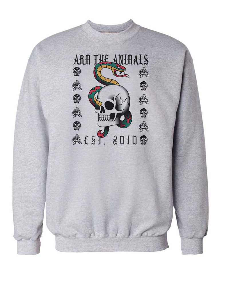 Load image into Gallery viewer, Unisex | Tattoo Snake | Crewneck Sweatshirt - Arm The Animals Clothing Co.
