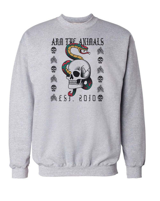 Unisex | Tattoo Snake | Crewneck Sweatshirt - Arm The Animals Clothing Co.