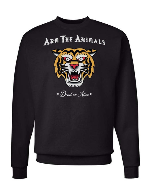 Unisex | Tattoo Tiger | Crewneck Sweatshirt - Arm The Animals Clothing Co.