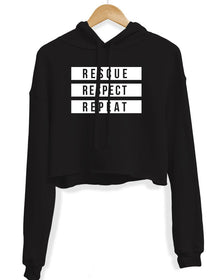 Unisex | The 3 Rs | Crop Hoodie - Arm The Animals Clothing Co.