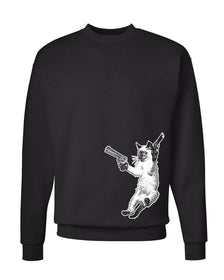 Unisex | The Cat and The Gat | Crewneck Sweatshirt - Arm The Animals Clothing Co.