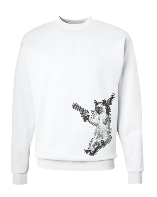 Unisex | The Cat and The Gat | Crewneck Sweatshirt - Arm The Animals Clothing Co.