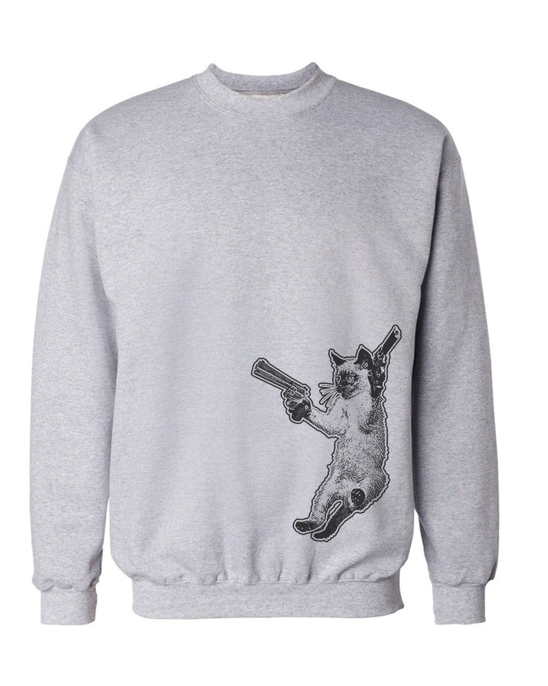 Load image into Gallery viewer, Unisex | The Cat and The Gat | Crewneck Sweatshirt - Arm The Animals Clothing Co.
