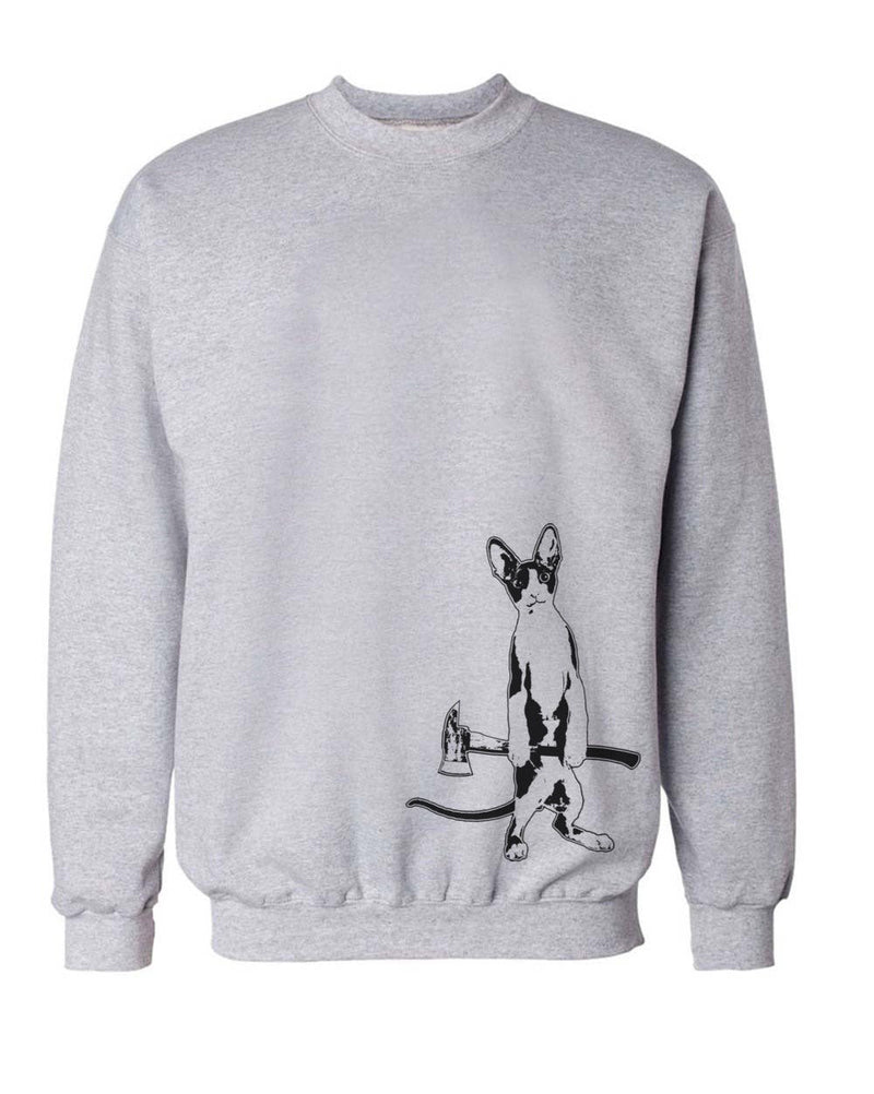 Load image into Gallery viewer, Unisex | The Catsecutioner | Crewneck Sweatshirt - Arm The Animals Clothing Co.
