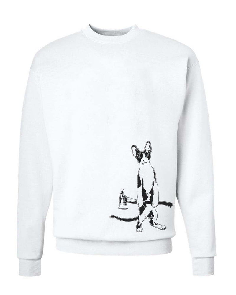 Load image into Gallery viewer, Unisex | The Catsecutioner | Crewneck Sweatshirt - Arm The Animals Clothing Co.
