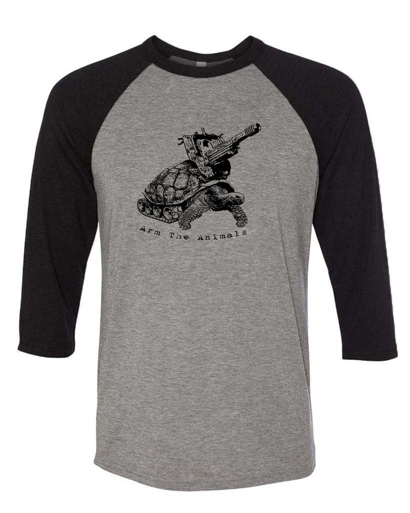 Load image into Gallery viewer, Unisex | Turtle Tank | 3/4 Sleeve Raglan - Arm The Animals Clothing Co.
