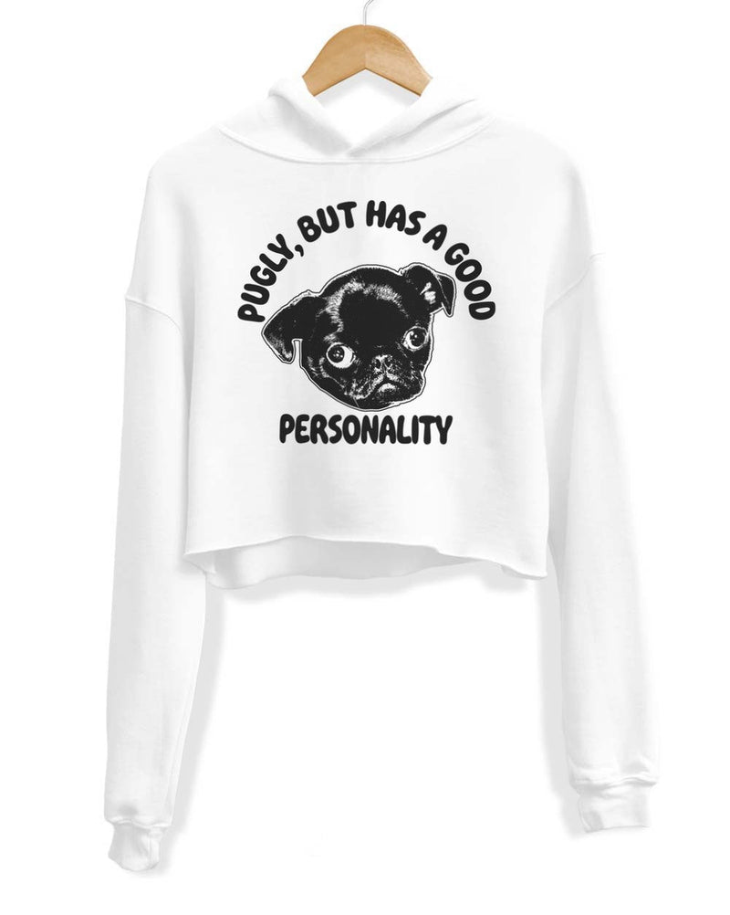 Load image into Gallery viewer, Unisex | Ugly, But Good Personality | Crop Hoodie - Arm The Animals Clothing Co.
