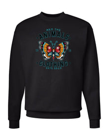 Unisex | Varsity Butterfly | Crewneck Sweatshirt - Arm The Animals Clothing Co.