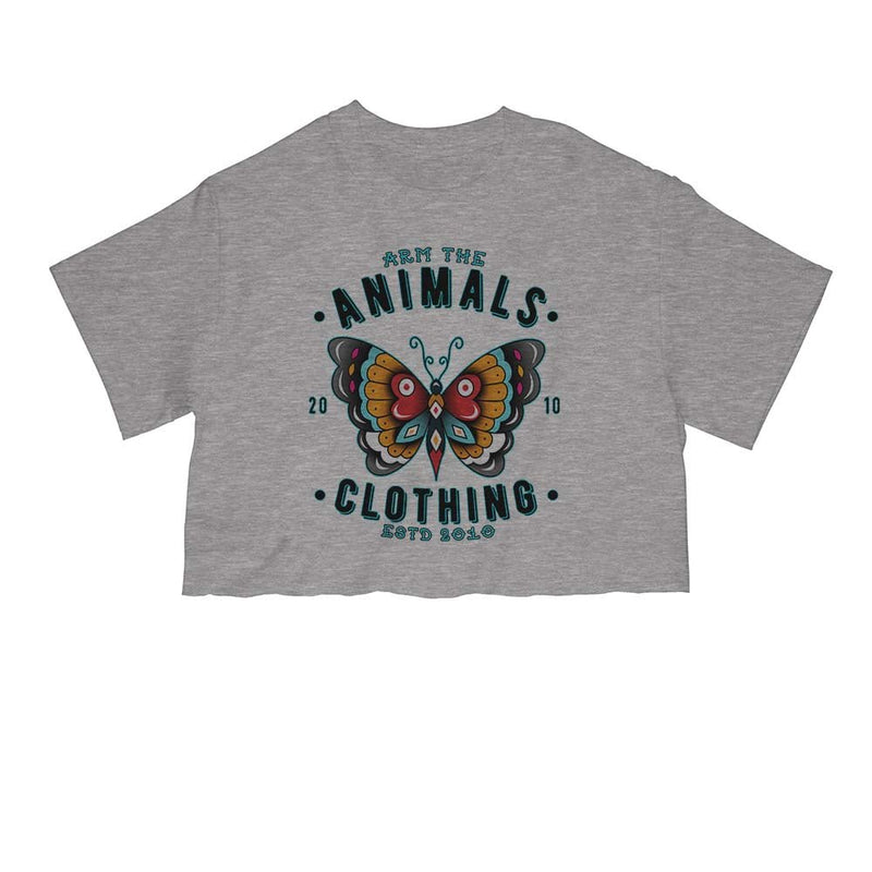 Load image into Gallery viewer, Unisex | Varsity Butterfly | Cut Tee - Arm The Animals Clothing Co.

