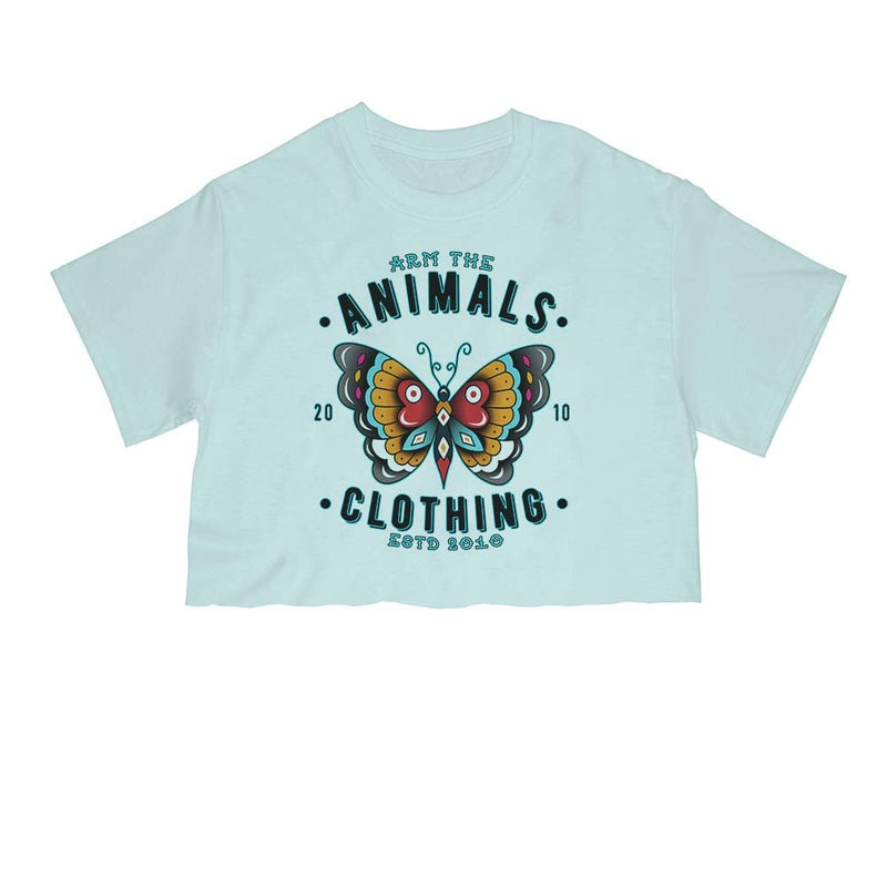 Load image into Gallery viewer, Unisex | Varsity Butterfly | Cut Tee - Arm The Animals Clothing Co.
