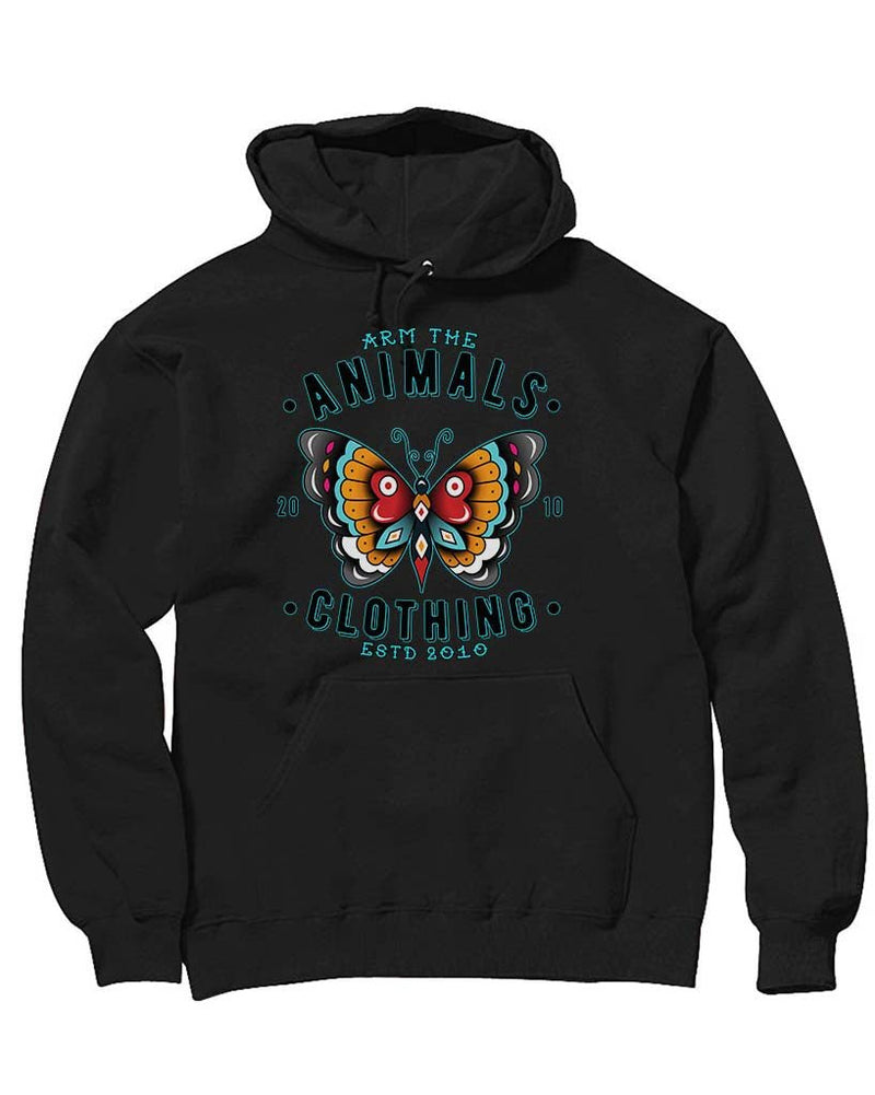 Load image into Gallery viewer, Unisex | Varsity Butterfly | Hoodie - Arm The Animals Clothing Co.
