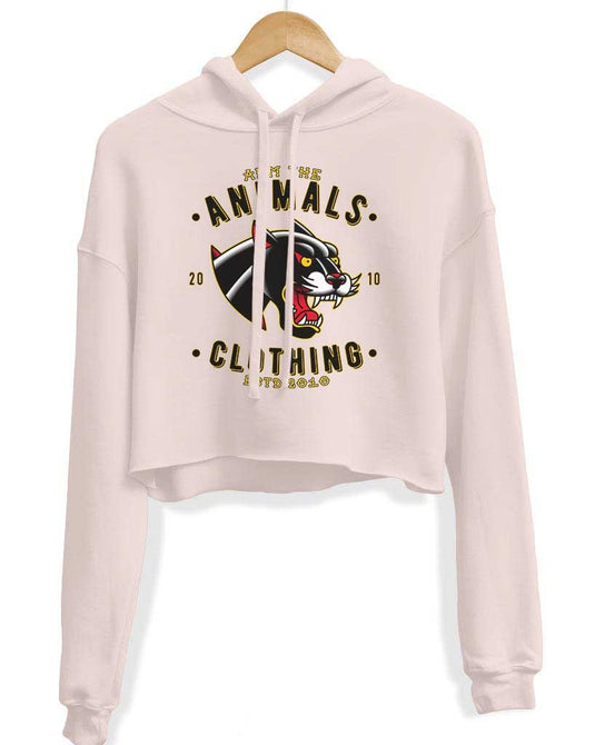 Unisex | Varsity Panther | Crop Hoodie - Arm The Animals Clothing Co.