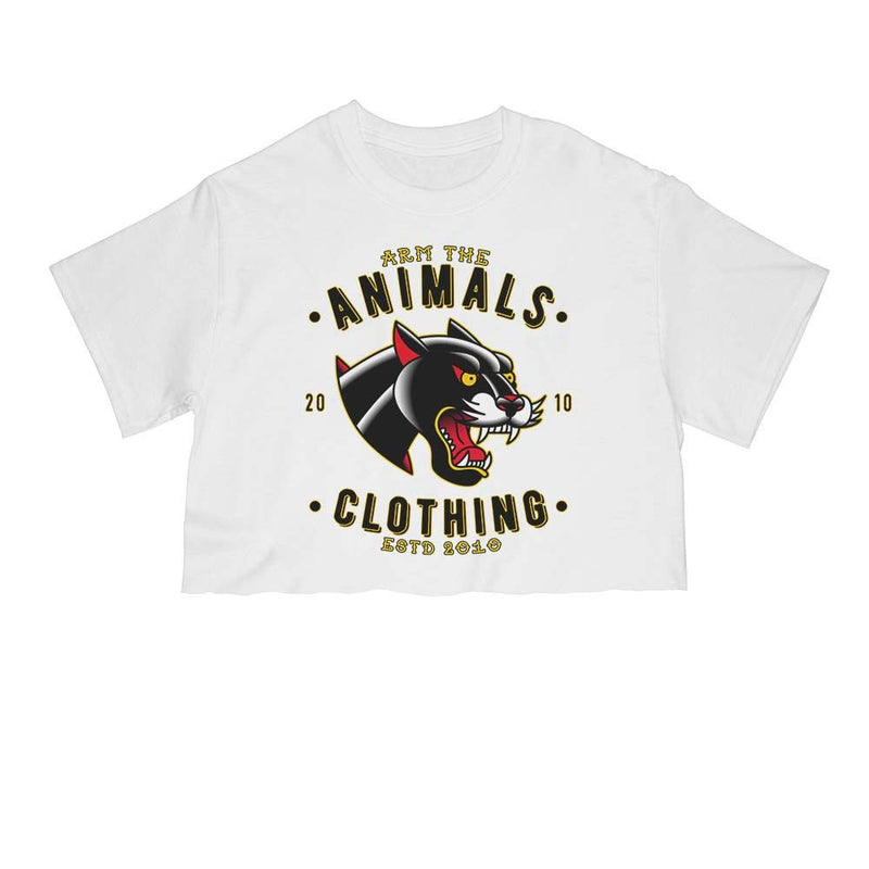 Load image into Gallery viewer, Unisex | Varsity Panther | Cut Tee - Arm The Animals Clothing Co.
