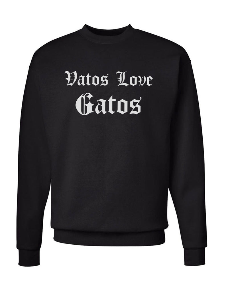 Load image into Gallery viewer, Unisex | Vatos Love Gatos | Crewneck Sweatshirt - Arm The Animals Clothing Co.
