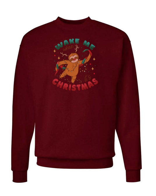 Unisex | Wake Me When It's Christmas | Crewneck Sweatshirt - Arm The Animals Clothing LLC