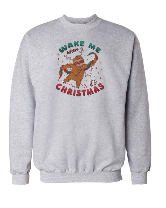 Unisex | Wake Me When It's Christmas | Crewneck Sweatshirt - Arm The Animals Clothing LLC