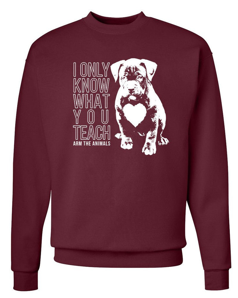 Load image into Gallery viewer, Unisex | What You Teach Pittie | Crewneck Sweatshirt - Arm The Animals Clothing Co.
