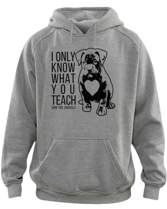 Unisex | What You Teach Pittie | Hoodie - Arm The Animals Clothing Co.
