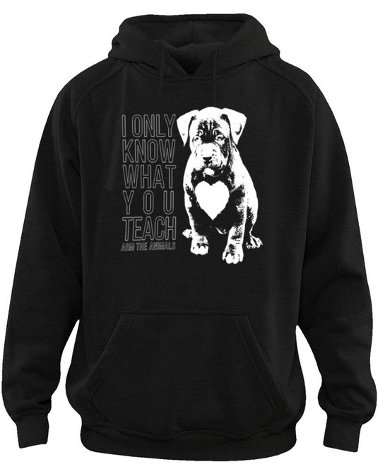 Unisex | What You Teach Pittie | Hoodie - Arm The Animals Clothing Co.