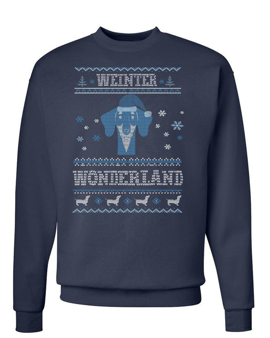 Unisex Wienter Wonderland Holiday Crewneck Sweatshirt Arm
