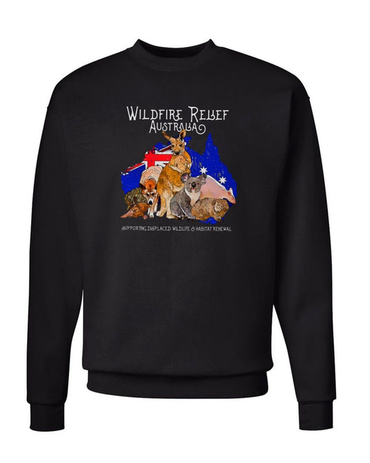 Unisex | Wildfire Relief Australia | Crewneck Sweatshirt - Arm The Animals Clothing Co.