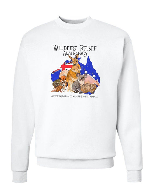 Unisex | Wildfire Relief Australia | Crewneck Sweatshirt - Arm The Animals Clothing Co.