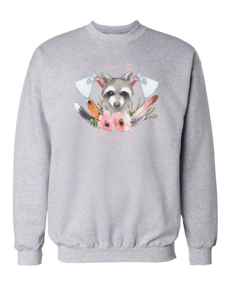 Load image into Gallery viewer, Unisex | Woodland Raccoon | Crewneck Sweatshirt - Arm The Animals Clothing Co.
