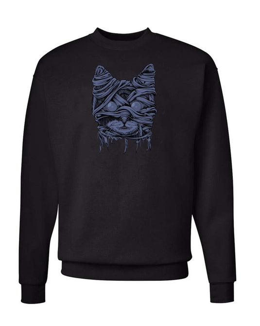 Unisex | Zombie Mummy Cat | Crewneck Sweatshirt - Arm The Animals Clothing Co.