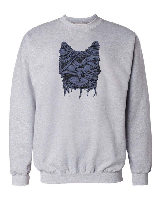Unisex | Zombie Mummy Cat | Crewneck Sweatshirt - Arm The Animals Clothing Co.