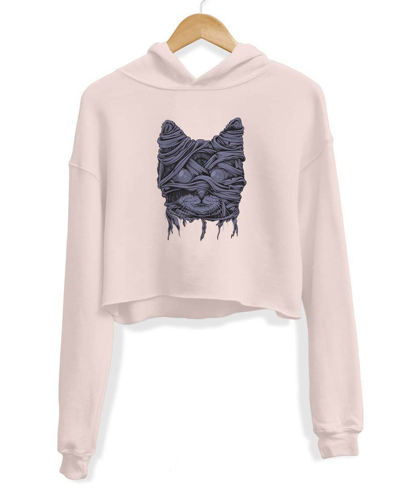 Load image into Gallery viewer, Unisex | Zombie Mummy Cat | Crop Hoodie - Arm The Animals Clothing Co.
