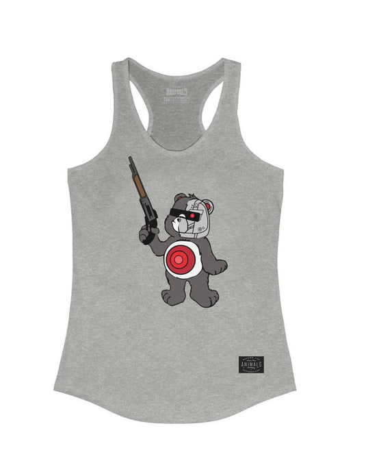 Women's | B-800 Judgement Bear | Ideal Tank Top - Arm The Animals Clothing Co.