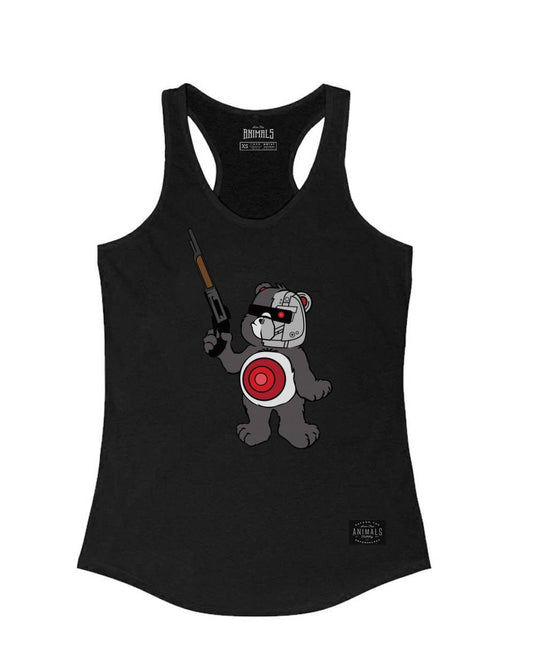 Women's | B-800 Judgement Bear | Ideal Tank Top - Arm The Animals Clothing Co.