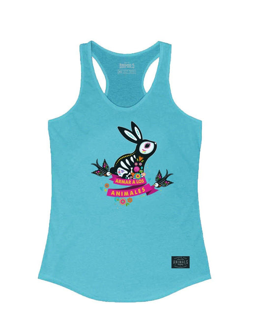 Women's | Bunny Alebrije | Ideal Tank Top - Arm The Animals Clothing Co.