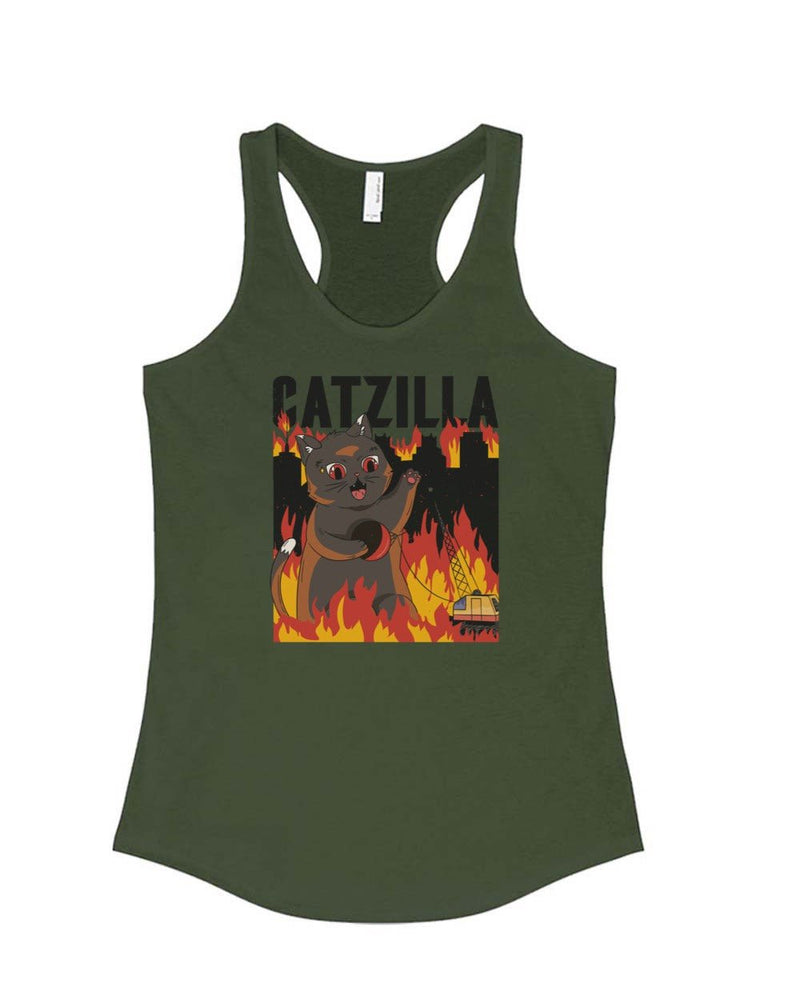 Load image into Gallery viewer, Women&#39;s | Catzilla | Ideal Tank Top - Arm The Animals Clothing Co.
