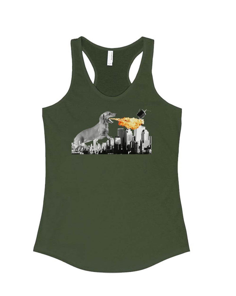 Load image into Gallery viewer, Women&#39;s | Dogzilla | Ideal Tank Top - Arm The Animals Clothing Co.
