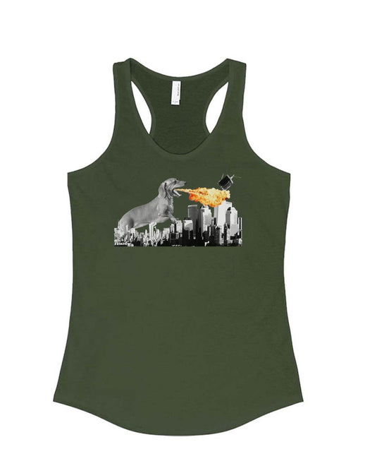 Women's | Dogzilla | Ideal Tank Top - Arm The Animals Clothing Co.