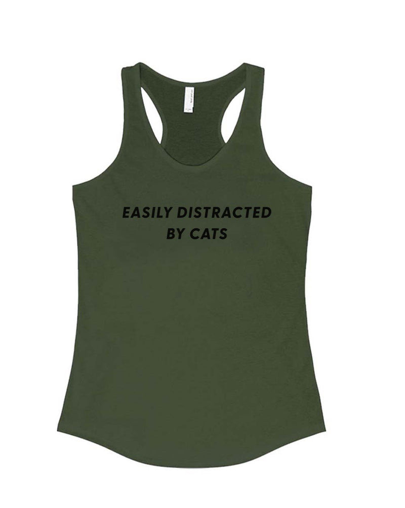 Load image into Gallery viewer, Women&#39;s | Easily Distracted Cat | Ideal Tank Top - Arm The Animals Clothing Co.
