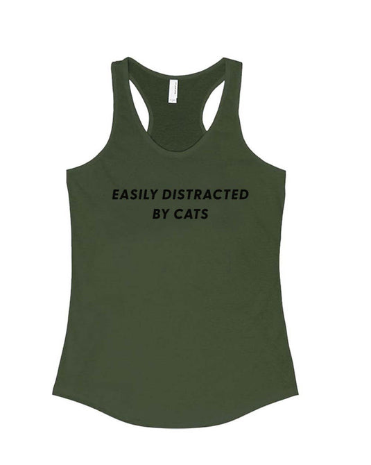 Women's | Easily Distracted Cat | Ideal Tank Top - Arm The Animals Clothing Co.