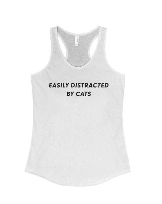 Women's | Easily Distracted Cat | Ideal Tank Top - Arm The Animals Clothing Co.