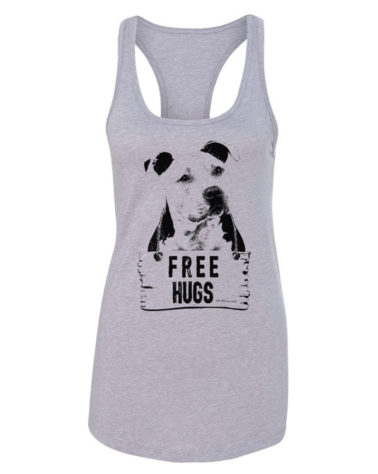 Women's | Free Hugs Pittie | Ideal Tank Top - Arm The Animals Clothing Co.